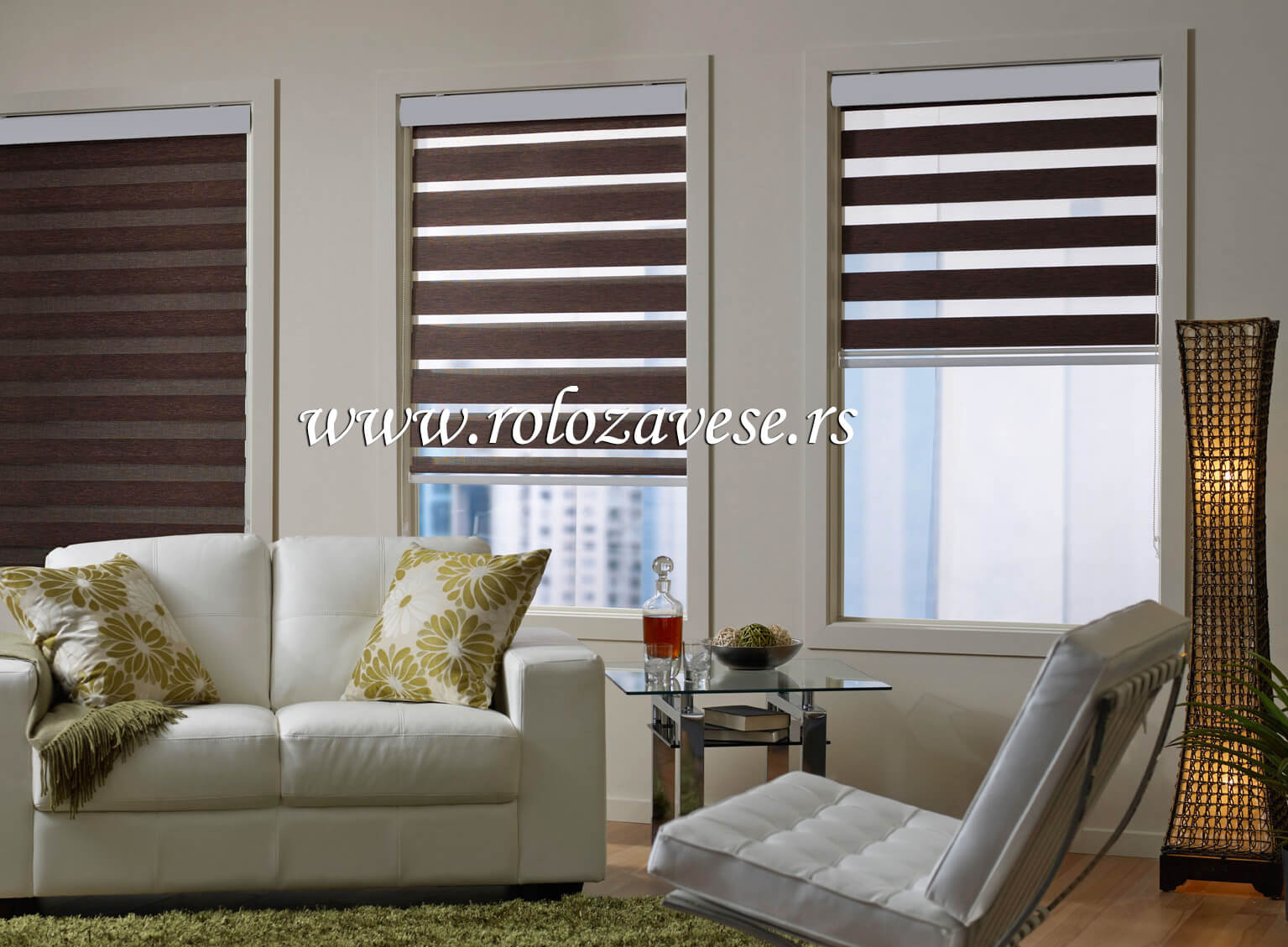 Zebra mehanizam sa belom oblom maskom