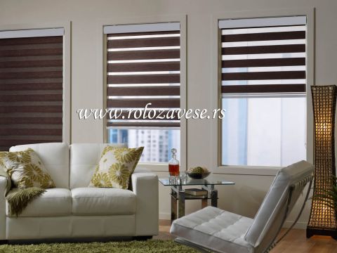 Postoji četiri boja maski koje možete iskoristi kod zebra zavesa i to su bela, bež, siva i crna.